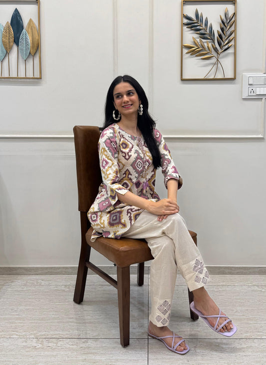 Double The Style With Our Printed Co-ord Set.